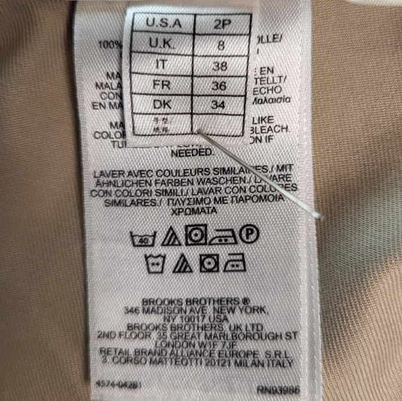 Brooks Brothers 346 Natalie Fit Pants size 2 Pitet - Picture 6 of 8